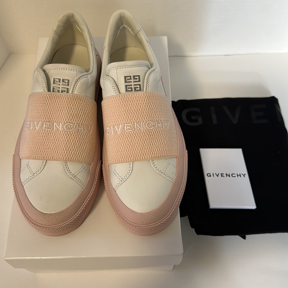 Givenchy Women City Sneakers White/Pink 100% calf leather -Size 36 - Picture 3 of 6